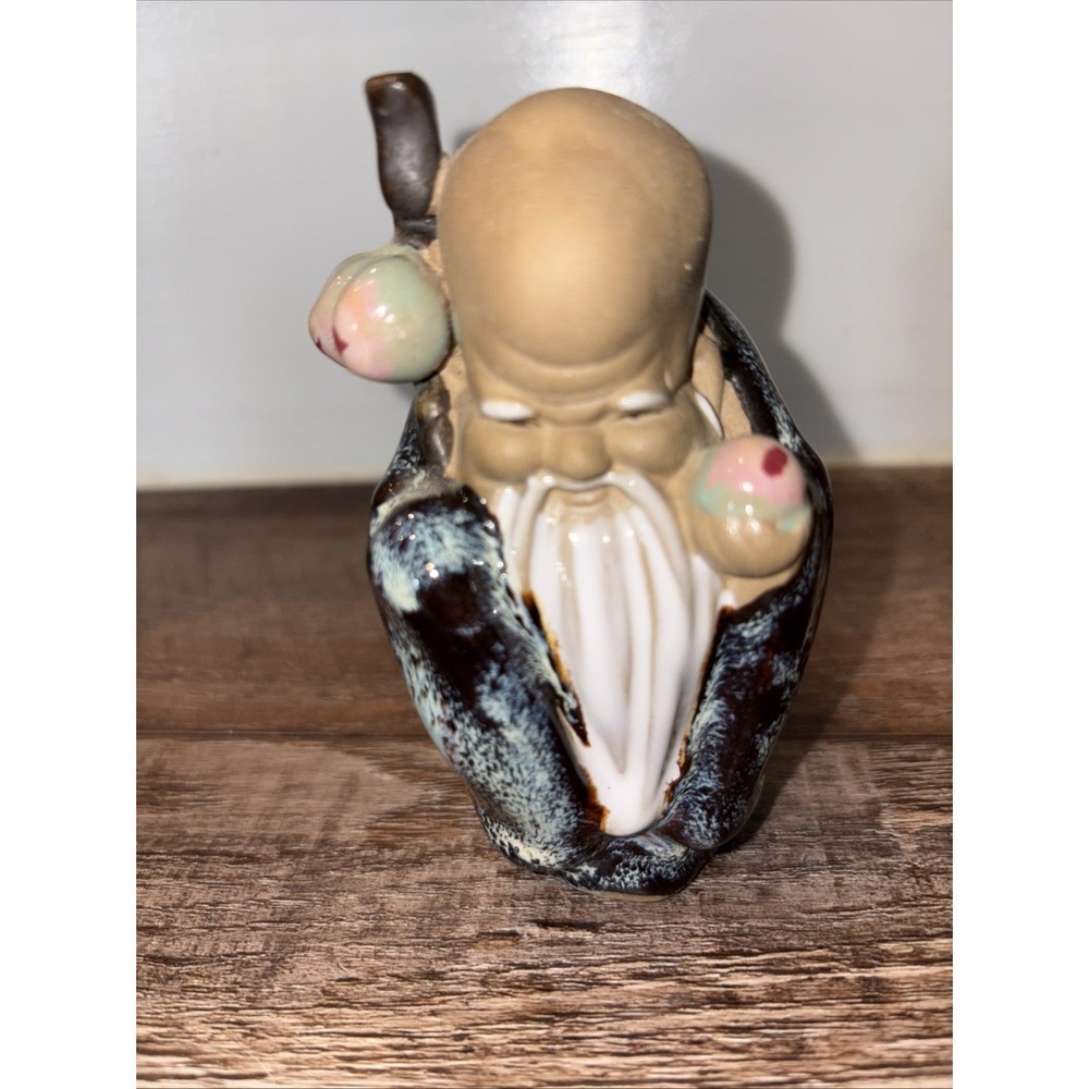 Shou Lao Shou Xing Gong Chinese God of Longevity Serenity Figurine 4.25"